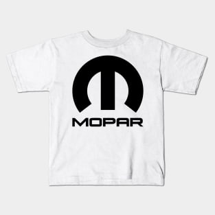 Black Mopar Logo Kids T-Shirt